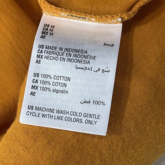 Bar III Medium Cropped Top One-Shoulder Cap Sleeve Stretch Dark Yellow - Picture 6 of 7